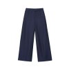 European and American double breasted denim vest+casual wide leg pants set for women